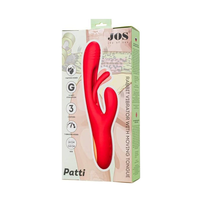 JOS Patti Moving Tongue Rabbit Vibrator Red