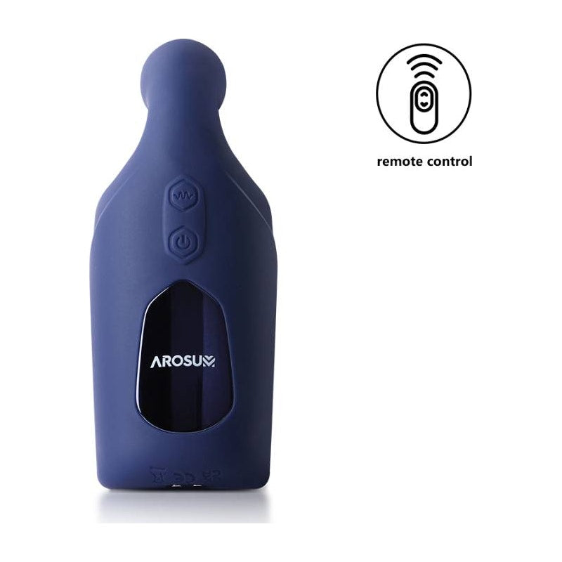 Arosum PulsateX Rechargeable Male Shaft and Glans Stimulator, Blue