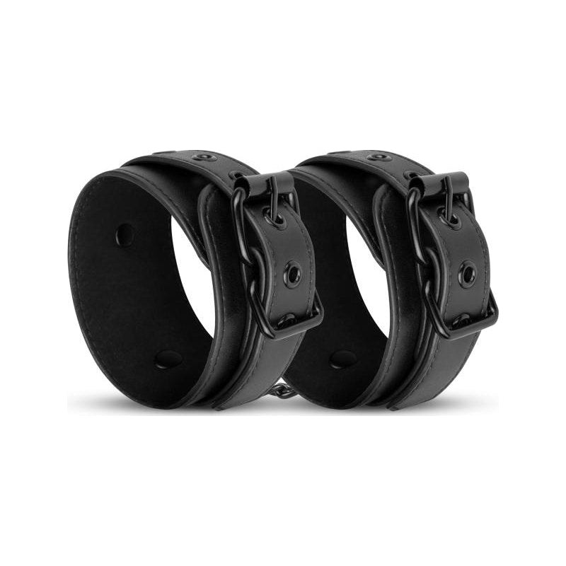 Bedroom Fantasies Faux Leather Ankle Cuffs, Black