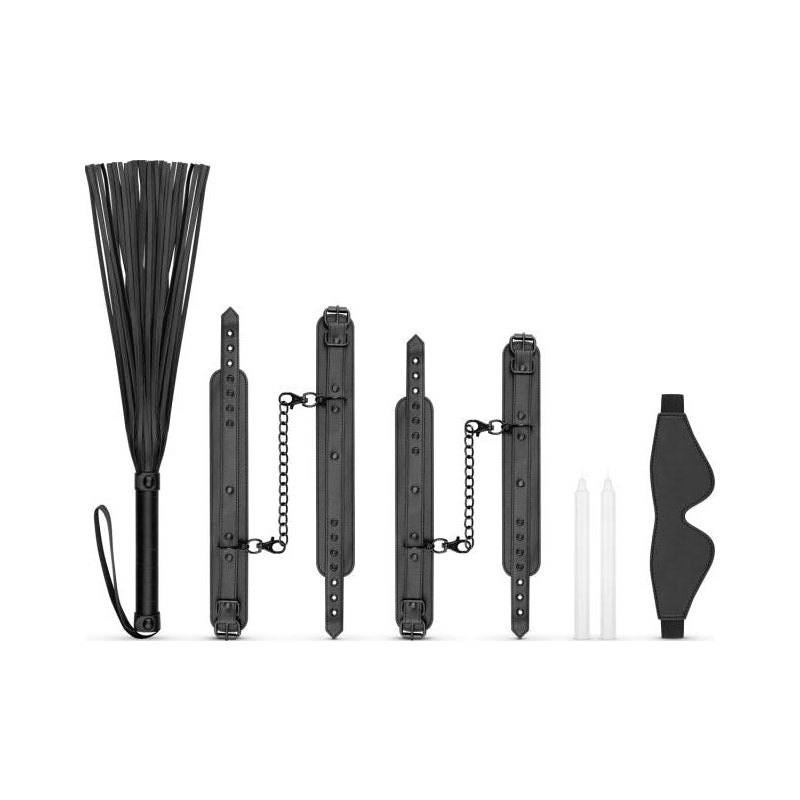 Bedroom Fantasies 5-Piece Kinky Bondage Set, Black