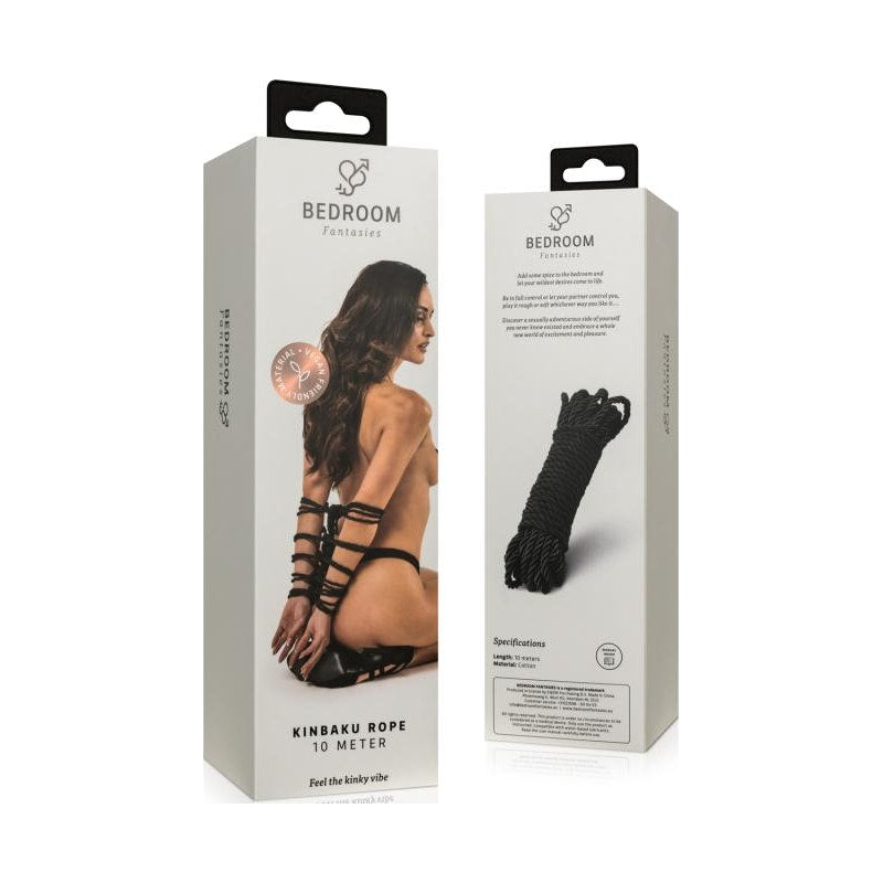 Bedroom Fantasies Kinbaku Bondage Rope Cotton, 5m, Black