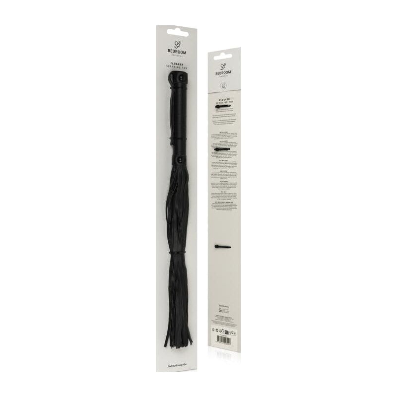 Bedroom Fantasies Faux Leather Flogger, Black