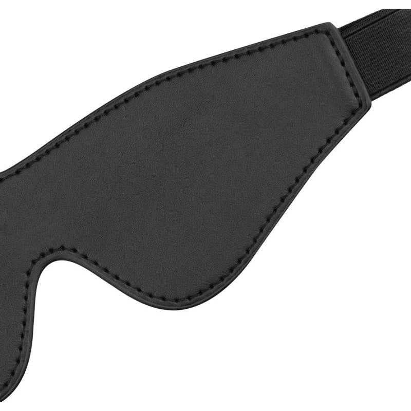 Bedroom Fantasies Faux Leather Blindfold, Black