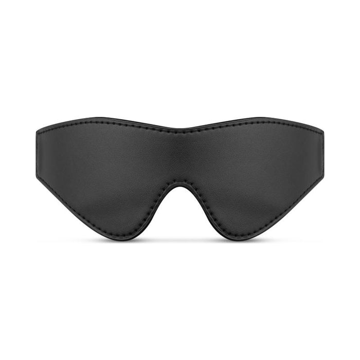 Faux Leather Blindfold Black