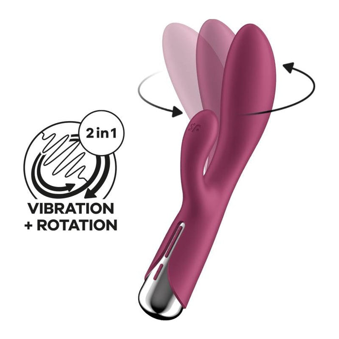 Satisfyer Spinning Rabbit Vibrator, Red