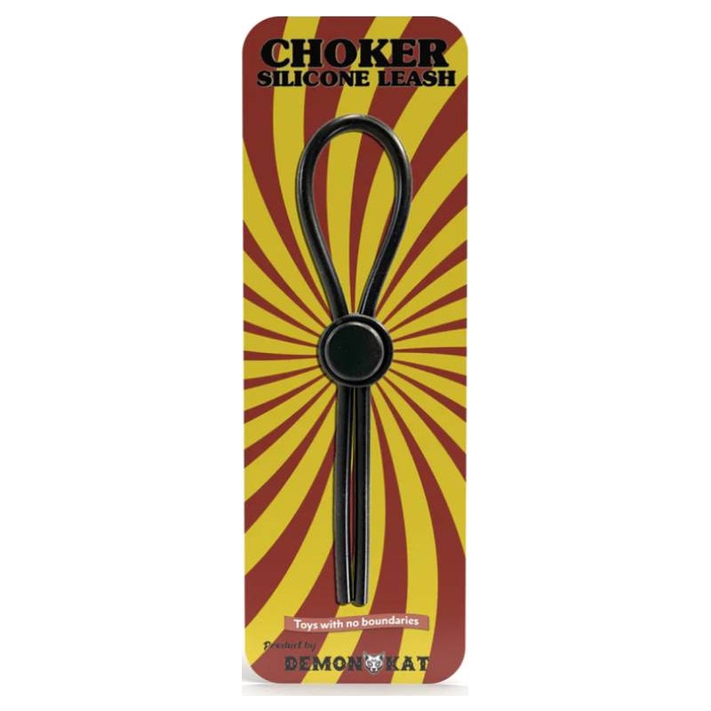 Demon Kat Silicone Choker Leash, Black