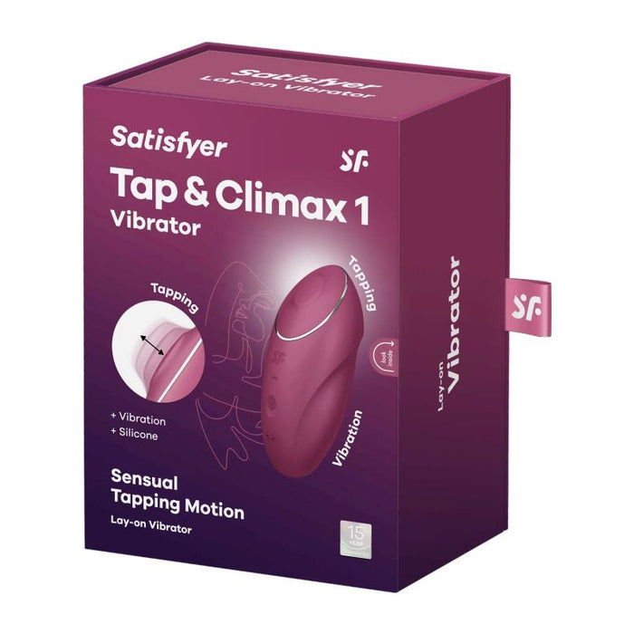 Satisfyer Tap and Climax 1 Vibrator, Red