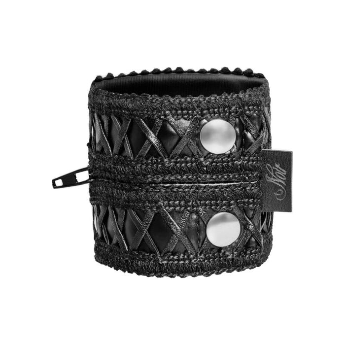 Noir Wrist Wallet with Hidden Zipper, Black, One Size