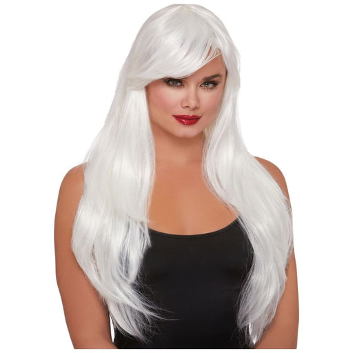 Dreamgirl Layered Long Wig, White