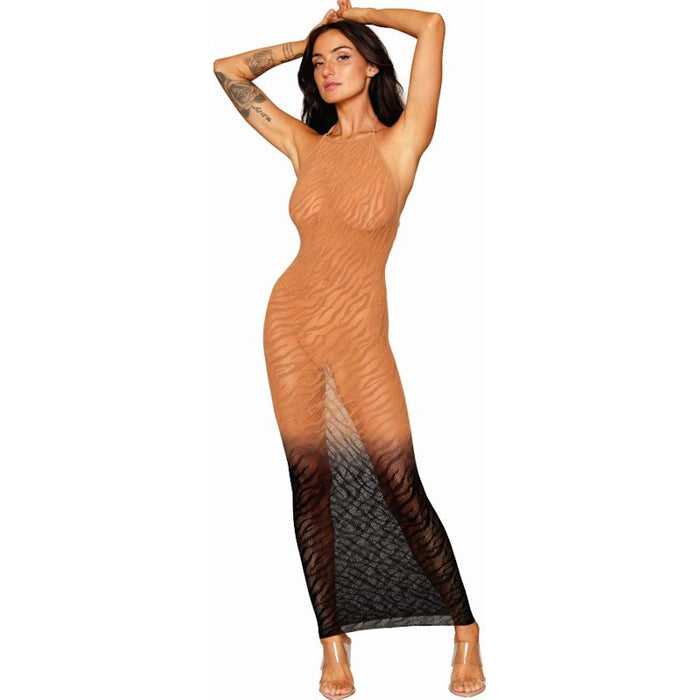 Dreamgirl Bodystocking Gown Black