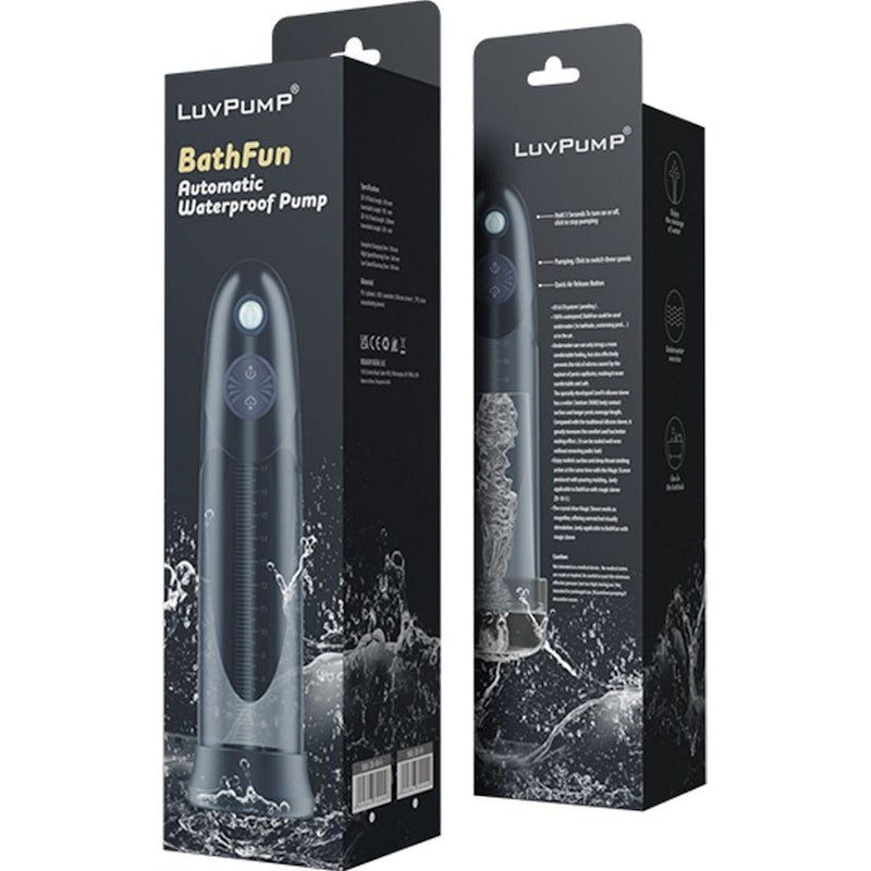 LuvPump BathFun Automatic USB Waterproof Penis Pump w Magic Sleeve