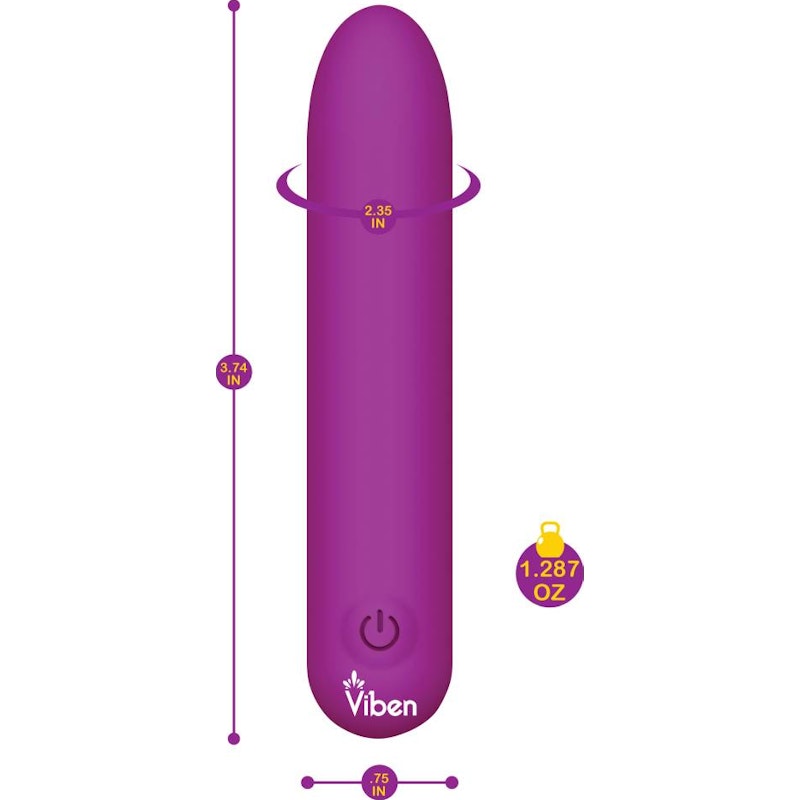 Viben Bombshell Mighty Bullet Vibrator, Berry