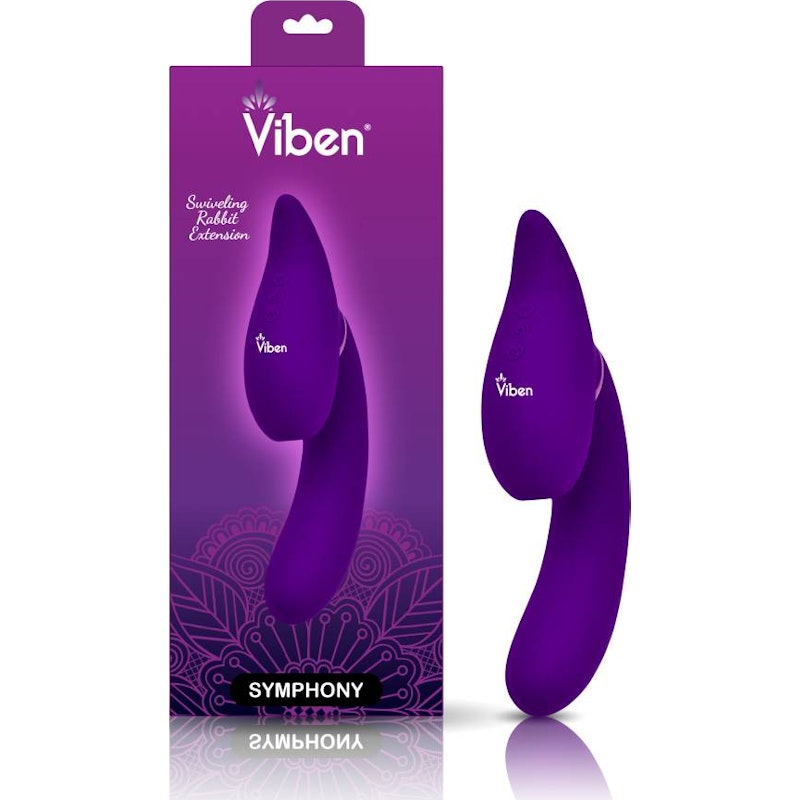Viben Symphony Swivel Suction Head Triple Motor Vibrator, Purple