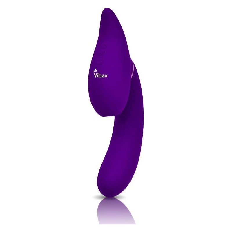 Viben Symphony Swivel Suction Head Triple Motor Vibrator, Purple