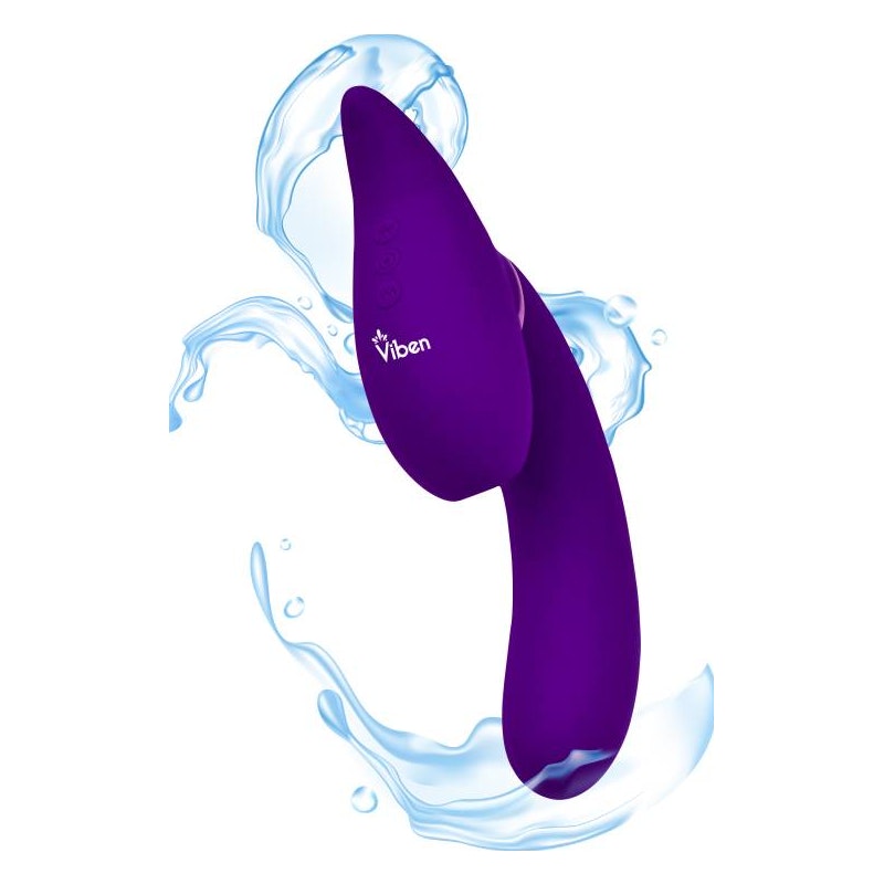 Viben Symphony Swivel Suction Head Triple Motor Vibrator, Purple