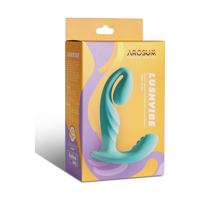 Arosum LushVibe Wearable Sprout-Shaped Unisex Vibrator, Teal