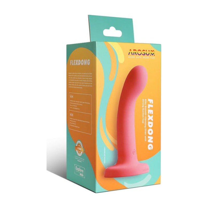 Arosum FlexDong Vibrating Strap-on Dildo, Teal