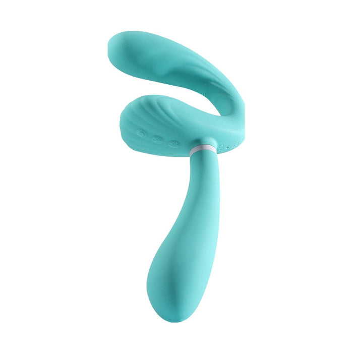 Arosum Sapphi Detachable Strapless Strap-on Double Vibrator, Teal