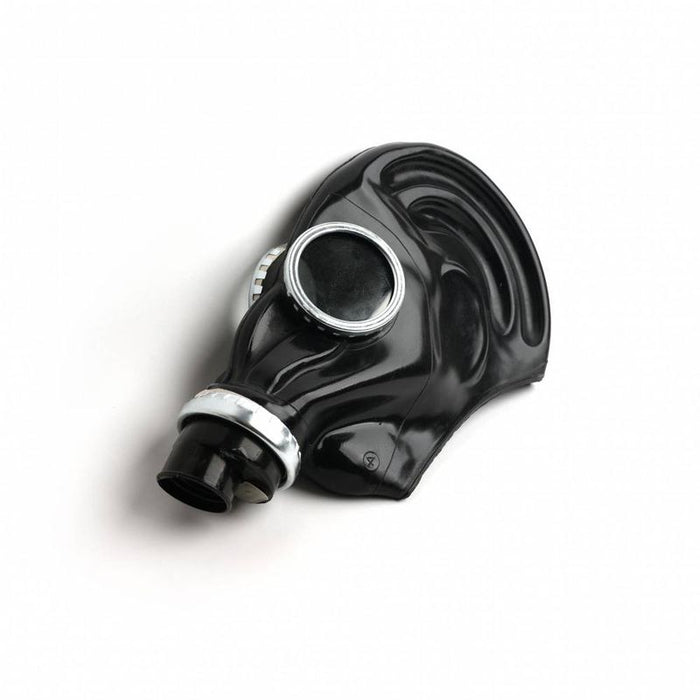 XTRM Classic '80s Fetish Rubber Gas Mask, Black