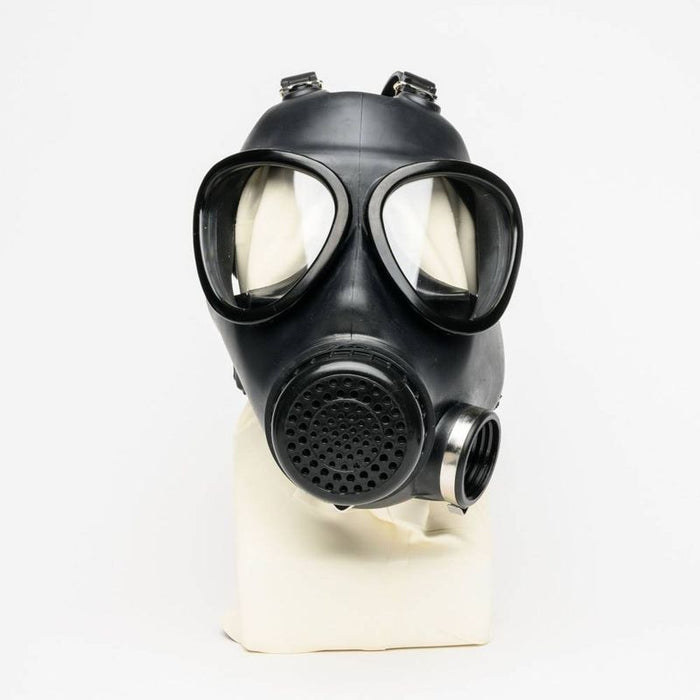 XTRM Military Adjustable Strap Rubber Gas Mask, Black
