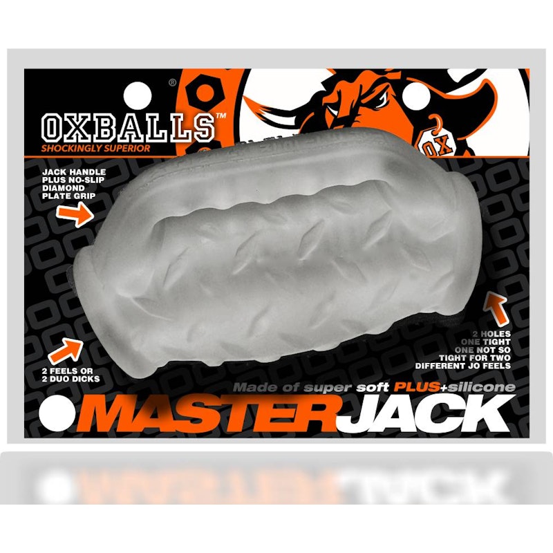 OxBalls Masterjack Double Penetration JO, Clear Ice
