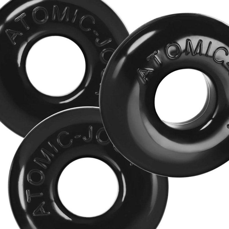 OxBalls Ringer Max 3-piece Cockring Set, Black