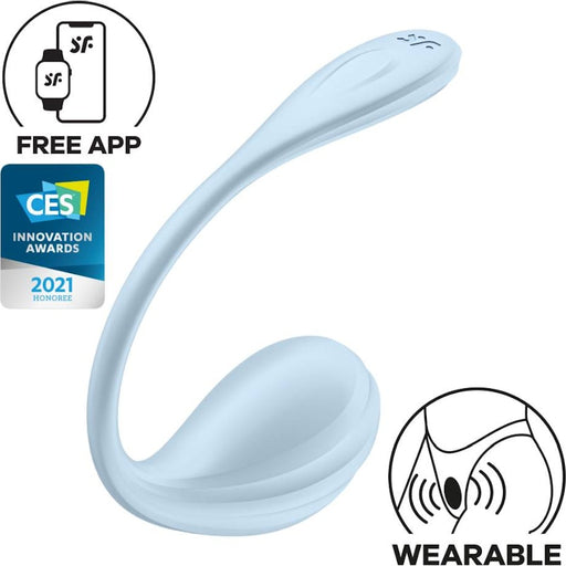 Satisfyer Smooth Petal Wearable App Connect Vibrator, Blue