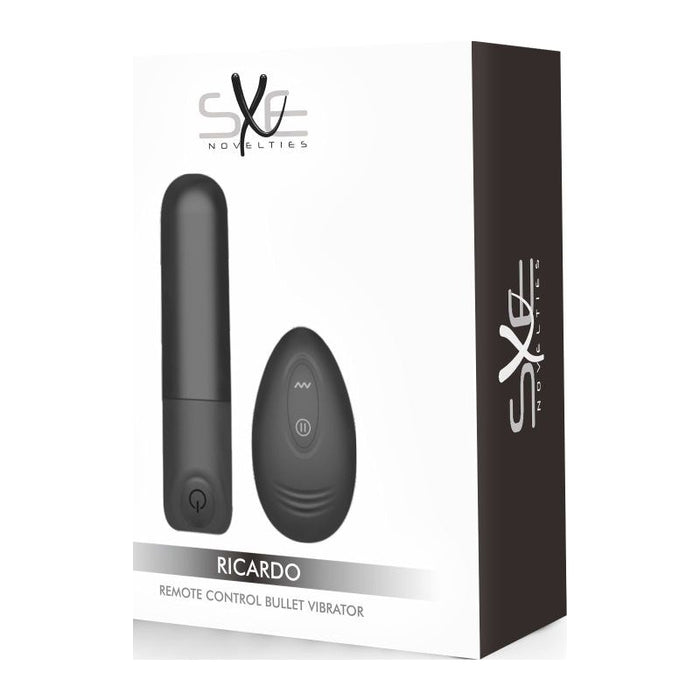 SXE Ricardo Remote Control Bullet Vibrator, Black