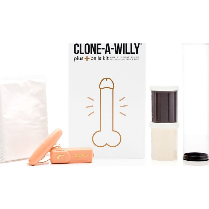 Clone a Willy Plus Balls Kit, Dark Skin Tone, Flesh