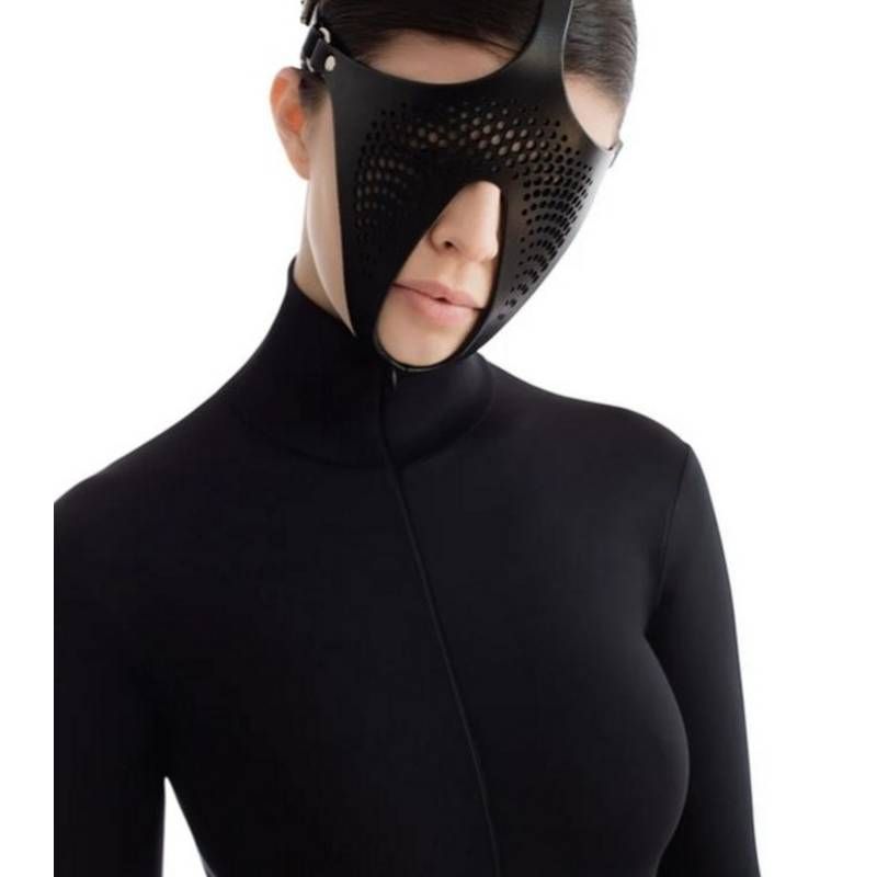 Daytona Ex Machina Genuine Leather Mask, Black