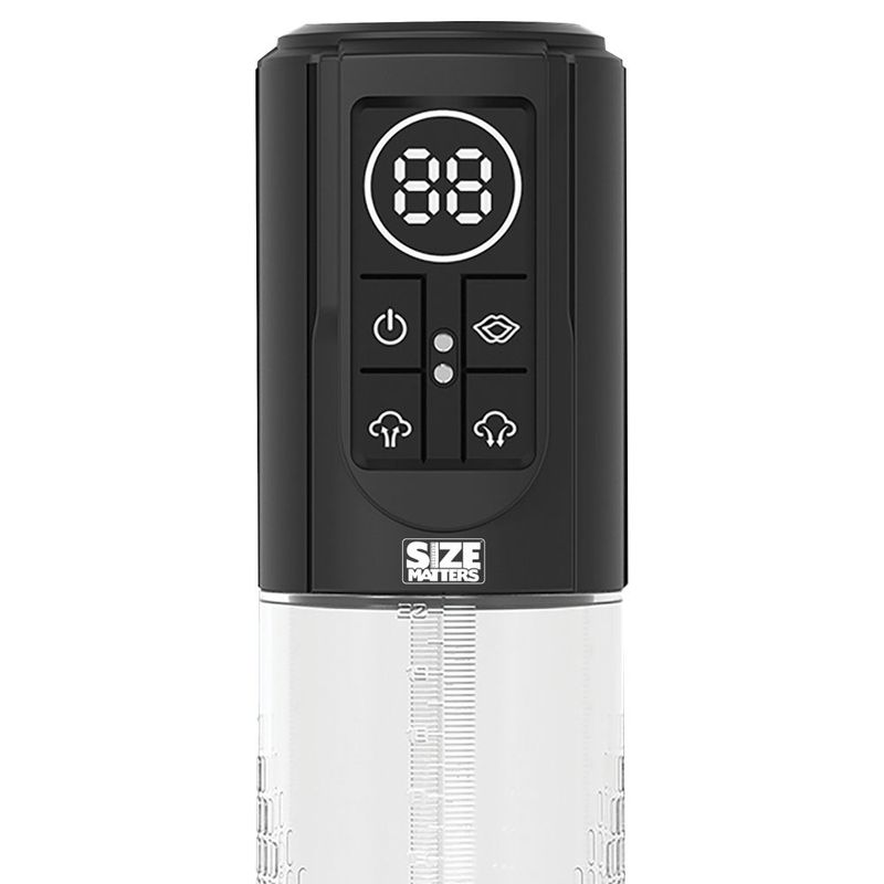 Size Matters Automatic LCD USB Penis Pump, Clear
