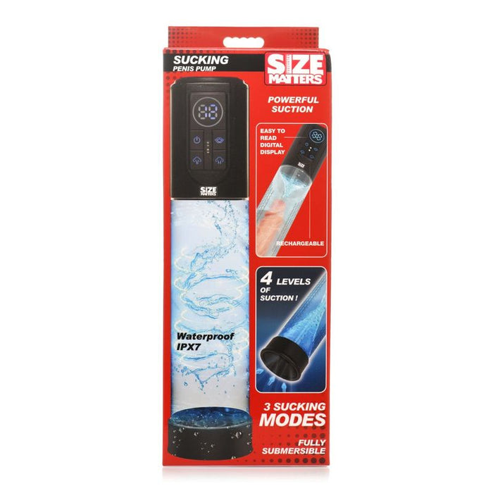 Size Matters Automatic LCD USB Penis Pump, Clear