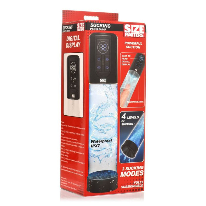 Size Matters Automatic LCD USB Penis Pump, Clear