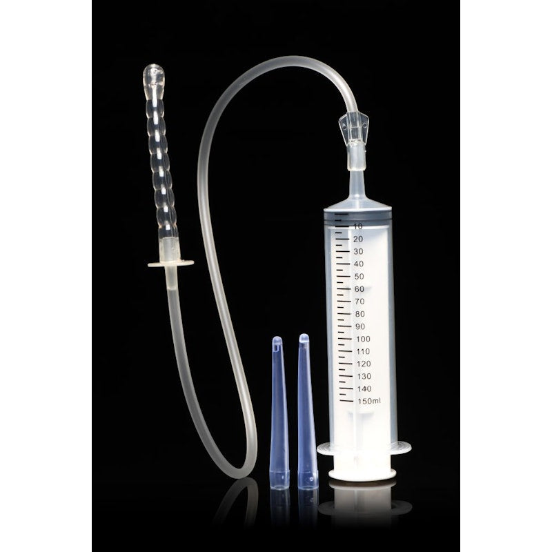 CleanStream Enema Syringe With Attachments, Clear
