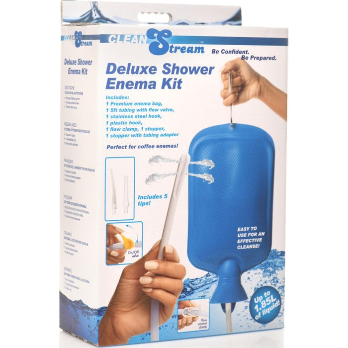 CleanStream Deluxe Shower Enema Bag and Nozzle Kit (1.85l)