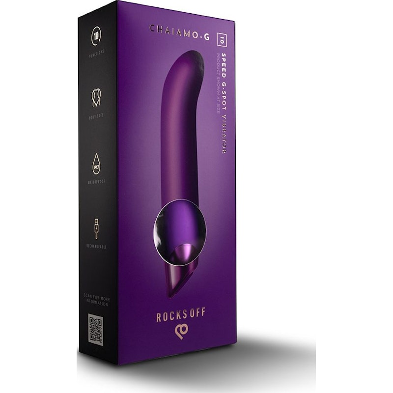 Rocks Off  Chaiamo G Purple Vibrator, 6" (15cm), Purple