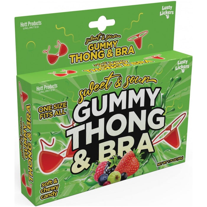 Sweet and Sour Gummy Thong and Bra - Hott Products