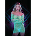 Lapdance Glow In The Dark Mini Dress, Green, OS