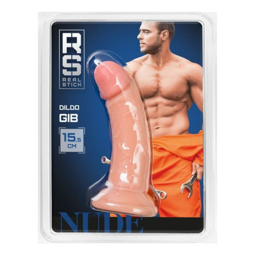 RealStick Nude Dildo Gib, 15.5cm, Flesh