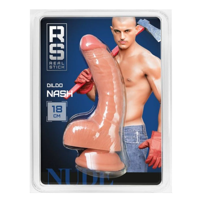 RealStick Nude Dildo Nash, 18cm, Flesh