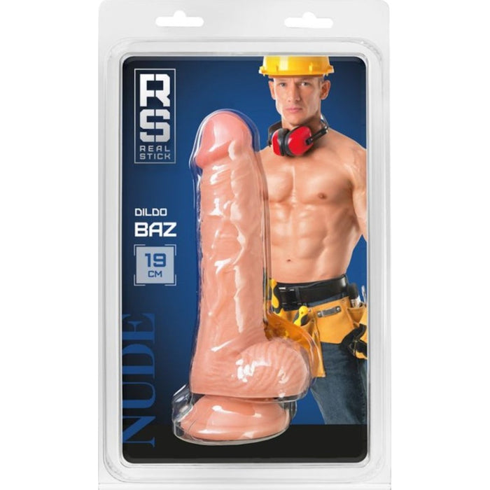 RealStick Nude Dildo Baz, 19cm, Flesh