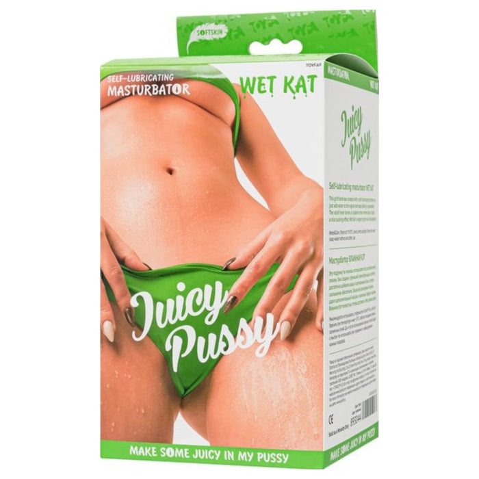 Juicy 'Wet Kat' Self Lubricating Masturbator, Flesh