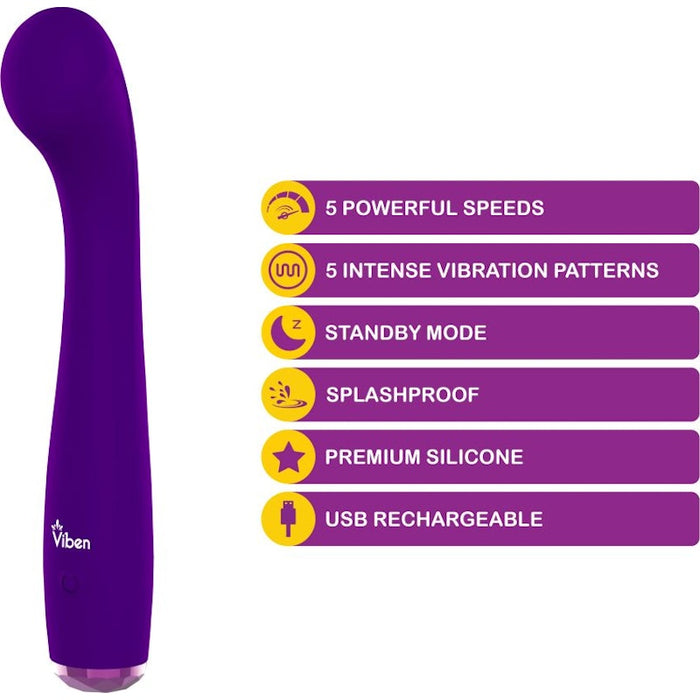 Viben Devotion G-Spot Vibrator, Violet