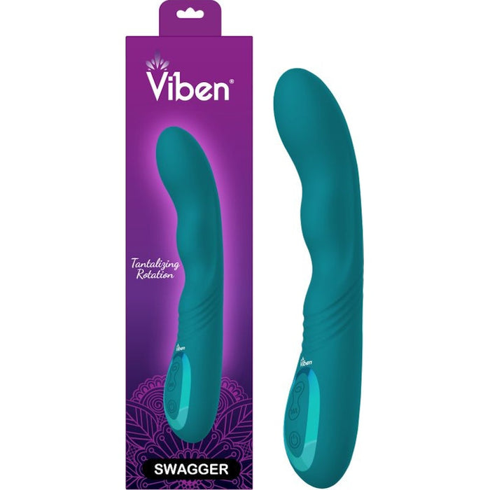 Viben Swagger Rechargeable Vibrator, Ocean Blue