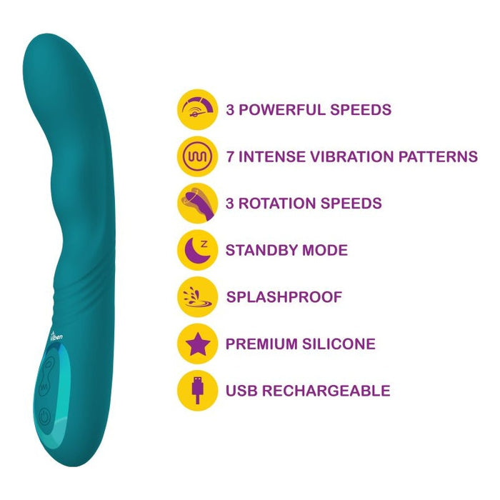 Viben Swagger Rechargeable Vibrator, Ocean Blue