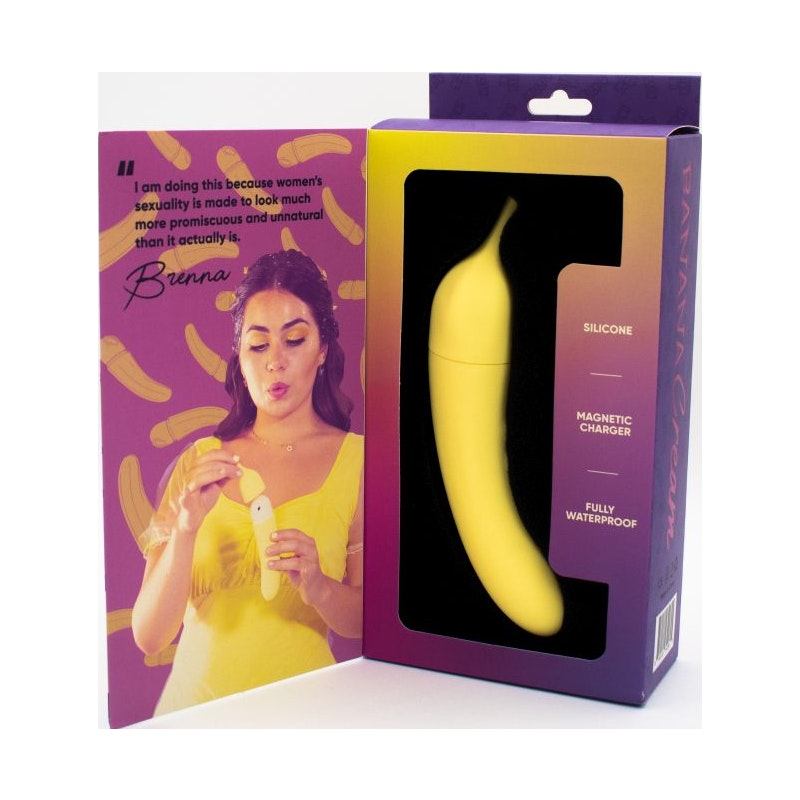 Natalie's Toy Box Banana Cream Air Pulse G-Spot Vibrator, Yellow