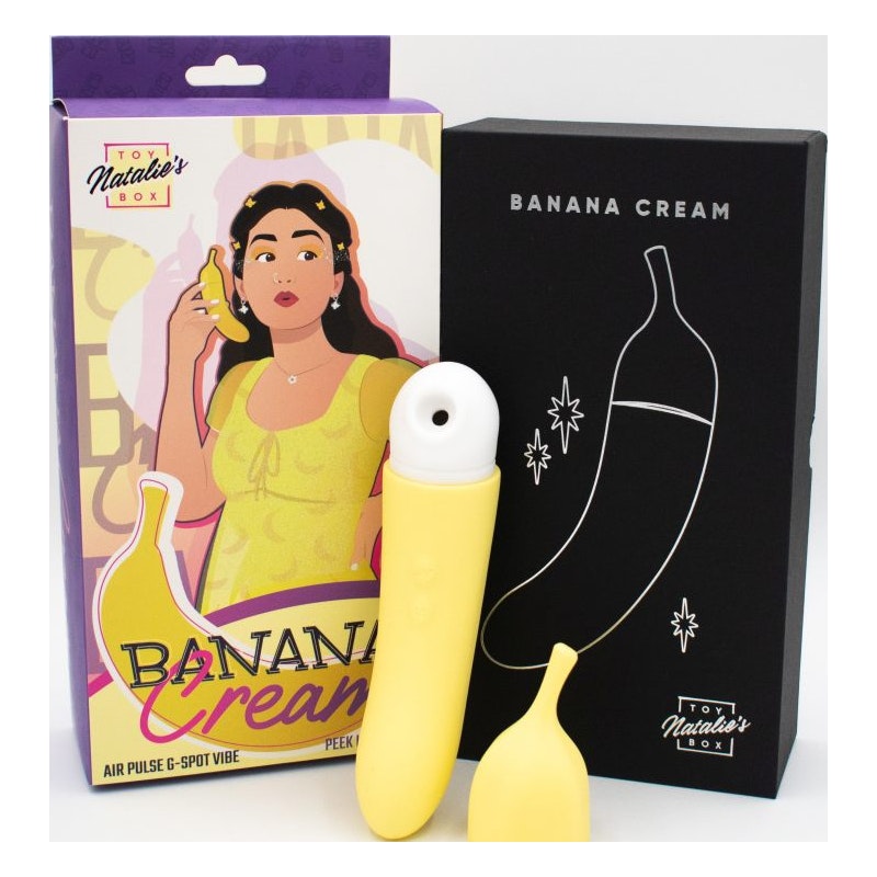 Natalie's Toy Box Banana Cream Air Pulse G-Spot Vibrator, Yellow