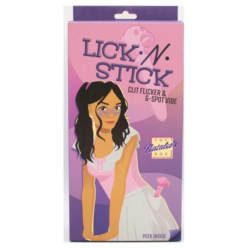 Natalie's Toy Box  Lick N' Stick Clit Flicker G-Spot Vibrator, Pink