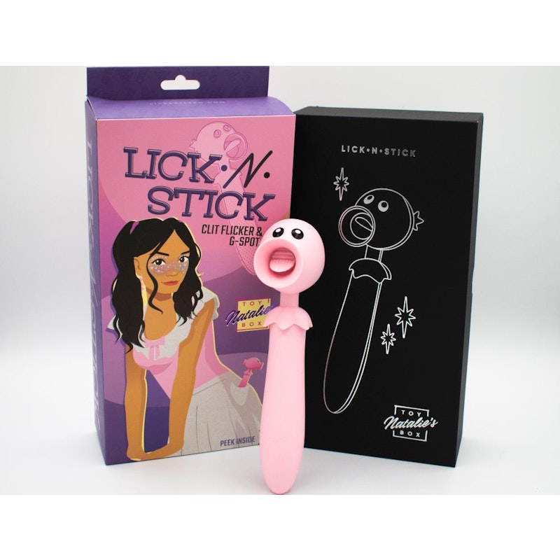 Natalie's Toy Box  Lick N' Stick Clit Flicker G-Spot Vibrator, Pink