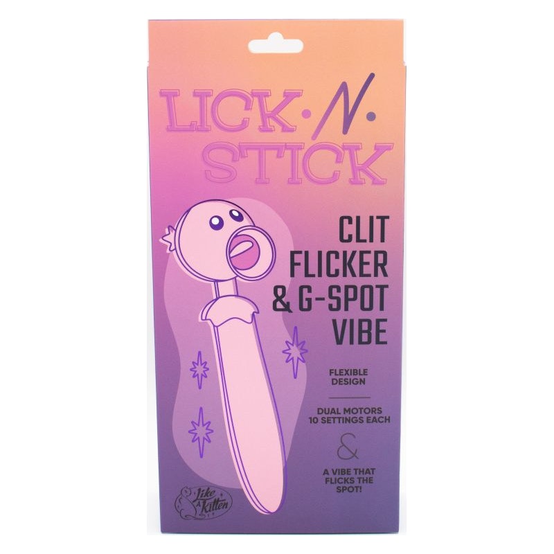 Natalie's Toy Box  Lick N' Stick Clit Flicker G-Spot Vibrator, Pink